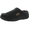 Dearfoams Men’s Memory Foam Slipper(Dark Black)