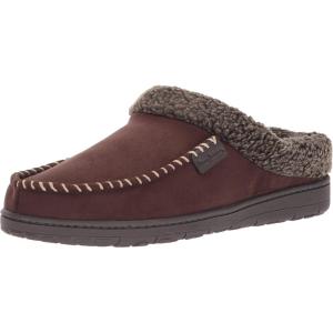 Dearfoams Men’s MFS Clog W/Whipstitch & Mf Slipper(Coffee)