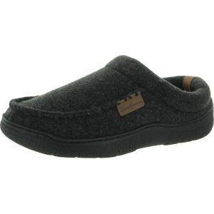 Dearfoams Men’s Memory Foam Slipper(Dark Black)
