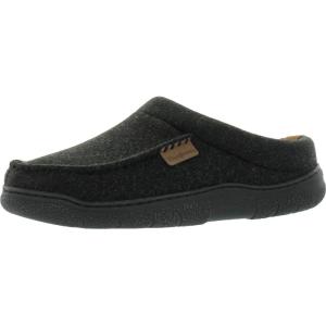 Dearfoams mens Brendan Indoor/Outdoor Breathable Memory Foam Clog House Shoe With Wide Widths(Black)