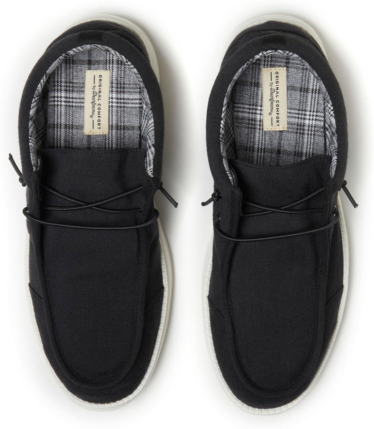 imageDearfoams Mens Rhett Lightweight Washable Slip on Closed BlackBlack