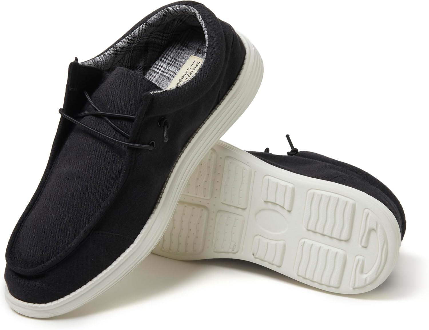 imageDearfoams Mens Rhett Lightweight Washable Slip on Closed BlackBlack