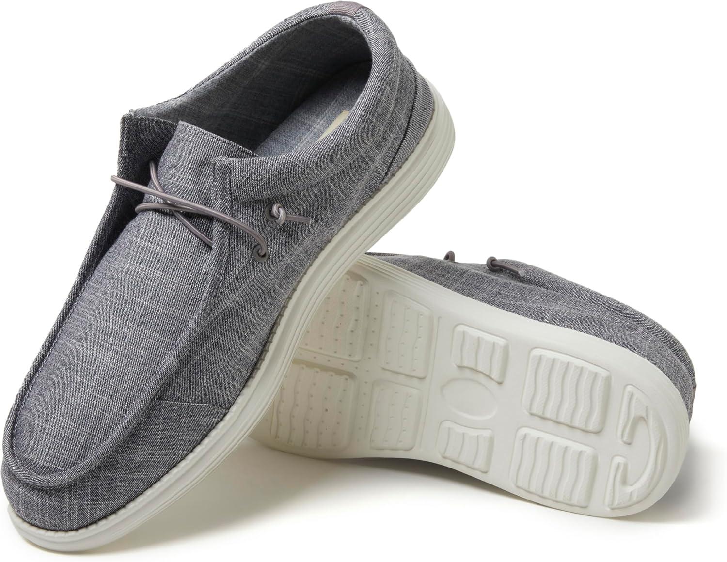 imageDearfoams Mens Rhett Lightweight Washable Slip on Closed BlackGrey