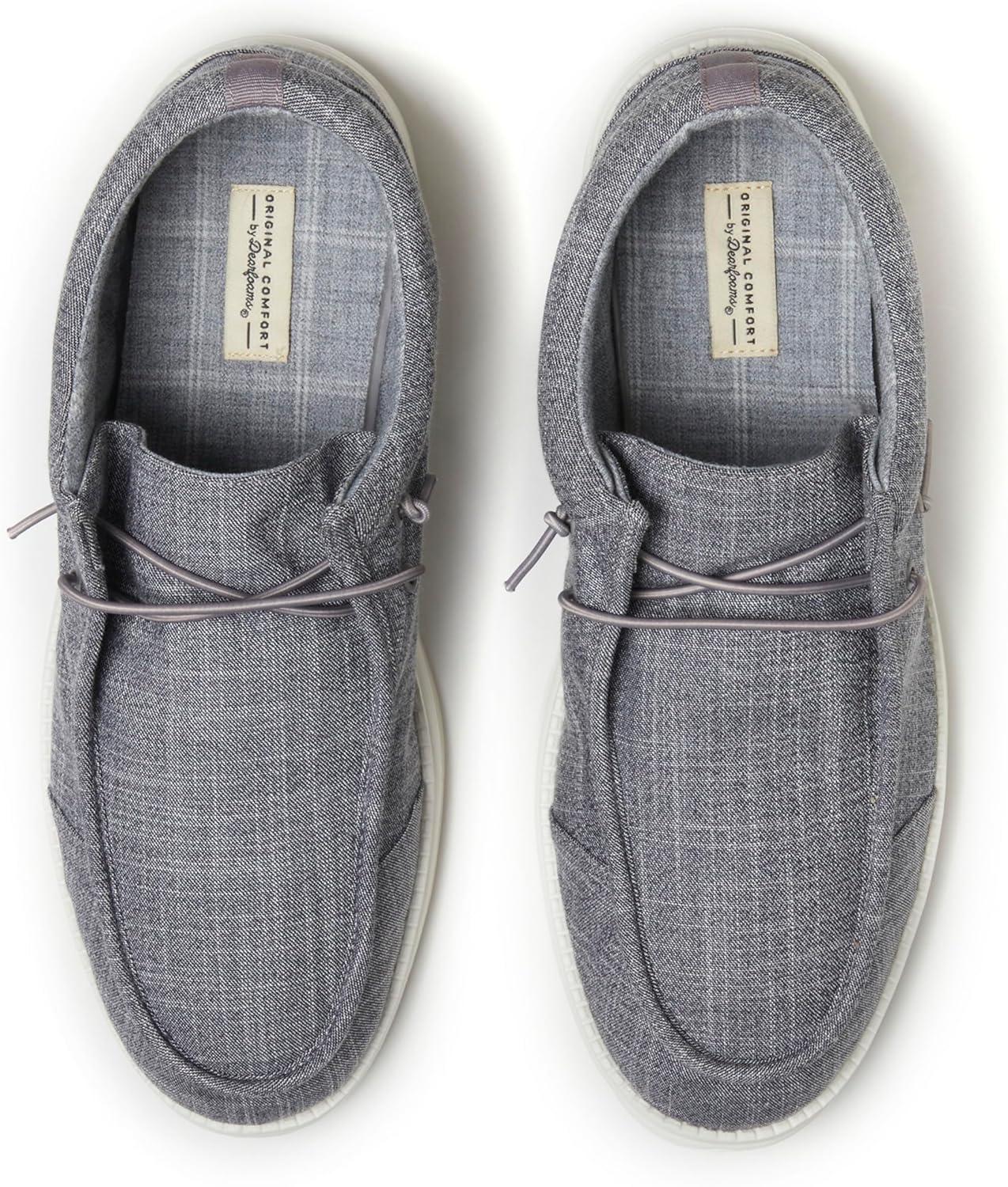 imageDearfoams Mens Rhett Lightweight Washable Slip on Closed BlackGrey
