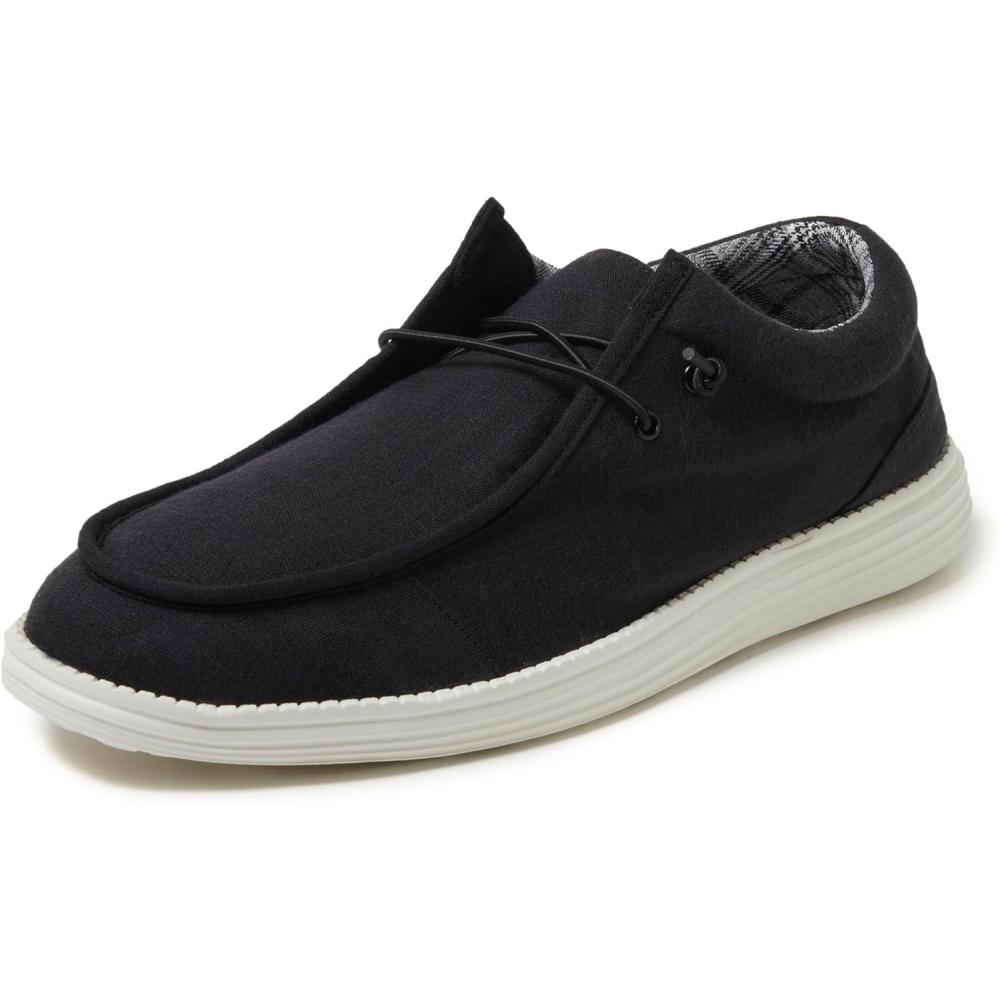 imageDearfoams Mens Rhett Lightweight Washable Slip on Closed BlackBlack