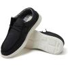 Dearfoams Mens Rhett Lightweight Washable Slip on Closed Black(Black)