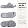 Dearfoams Women’s Eva Lightweight Regrind Pillow Slide Sandal(Sleet)