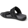 Dearfoams womens Original Comfort Blair Slip on Double Band Slide Sandal With Arch SupportSlide Sandal(Black Heather)