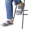 Dearfoams womens Original Comfort Blair Slip on Double Band Slide Sandal With Arch SupportSlide Sandal(Flint Stone)