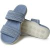 Dearfoams womens Original Comfort Blair Slip on Double Band Slide Sandal With Arch SupportSlide Sandal(Flint Stone)