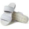 Dearfoams womens Original Comfort Blair Slip on Double Band Slide Sandal With Arch SupportSlide Sandal(Silver)