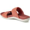 Dearfoams womens Original Comfort Blair Slip on Double Band Slide Sandal With Arch SupportSlide Sandal(Terracotta)
