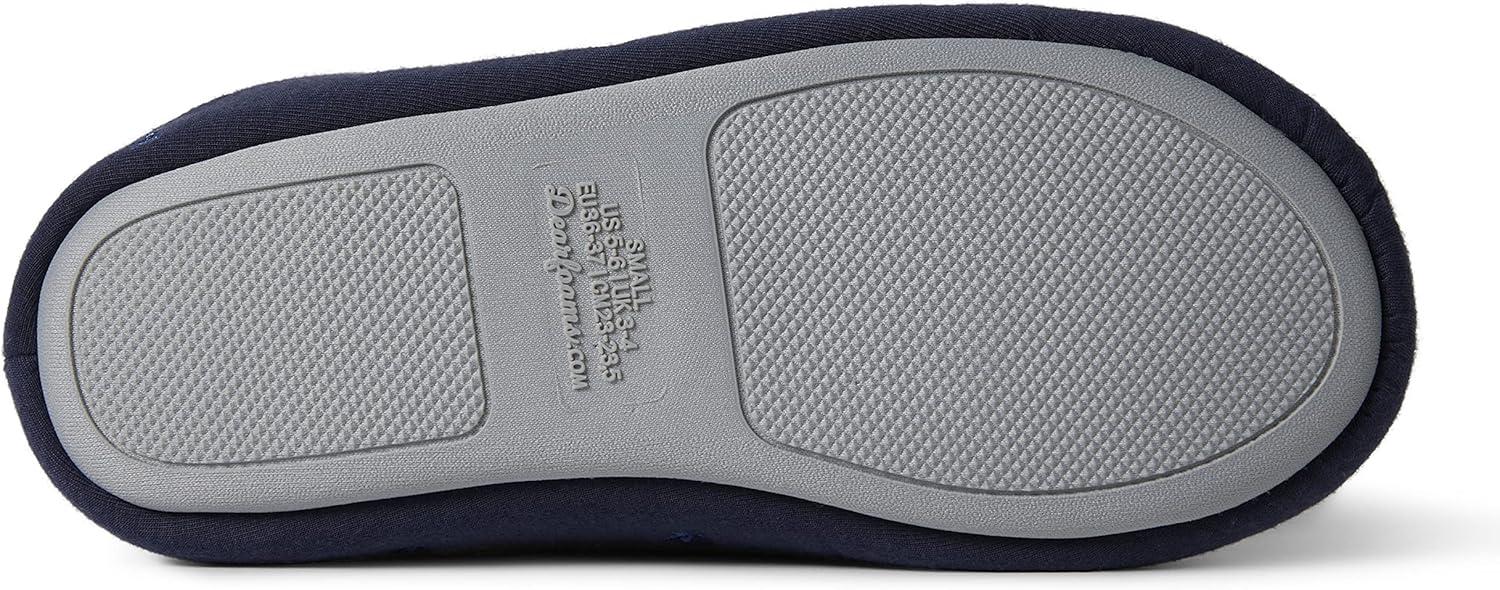 imageDearfoams Womens Dori Cozy Jersey Notch Clog SlipperNavy