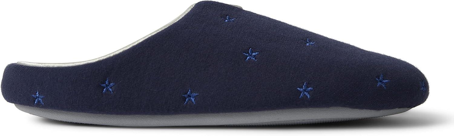 imageDearfoams Womens Dori Cozy Jersey Notch Clog SlipperNavy