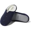 Dearfoams Women’s Dori Cozy Jersey Notch Clog Slipper(Navy)