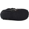 Dearfoams Unisex-Child Mia Kids faux faux fur Closed Back with Heart Detail Slipper(Black)