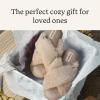 Dearfoams Women’s Acquired Style & Danielle Pheloung Exclusive Memory Foam Jessica Cozy Bow Cross Band Slide Slippers(Latte)