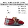 Dearfoams Baby & Kids’ Bear Matching Family Slipper Christmas Gifts(Baby Bear Red/Blue Plaid)