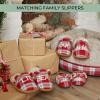Dearfoams Baby & Kids’ Bear Matching Family Slipper Christmas Gifts(Baby Bear Red/Blue Plaid)