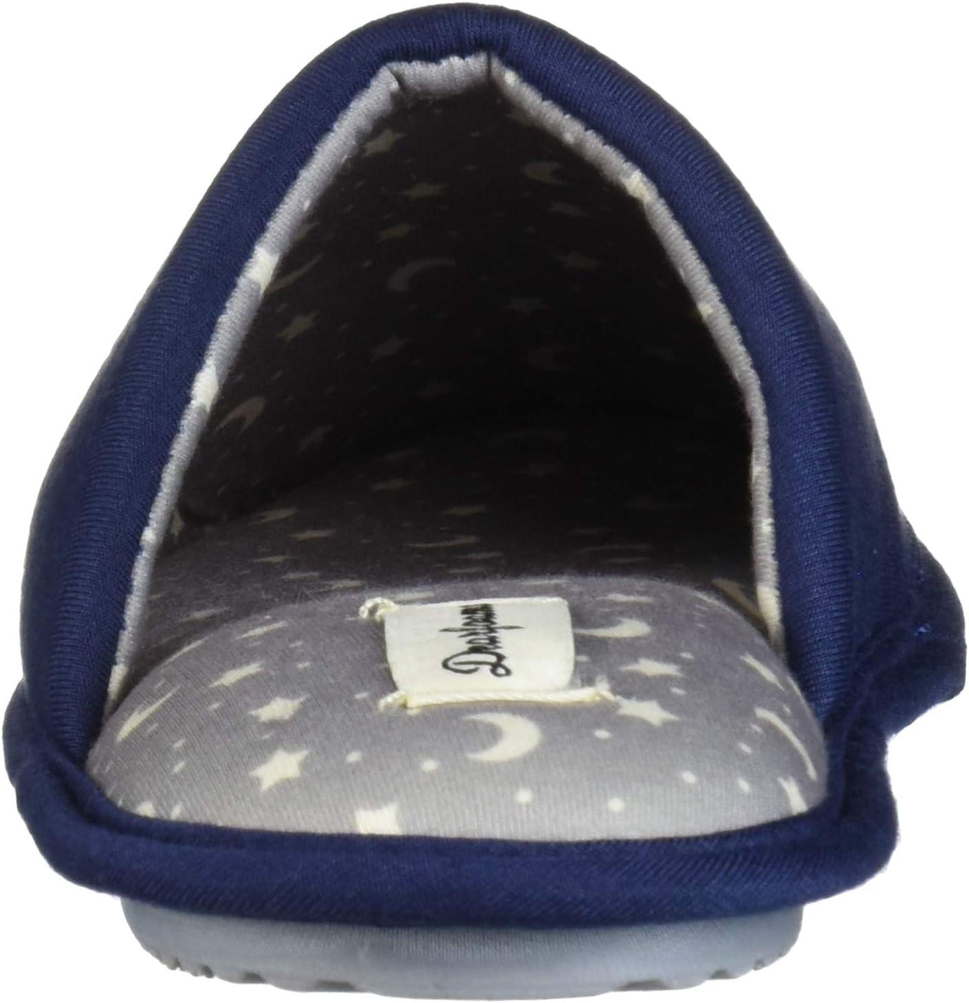 imageDearfoams Womens Novelty Pile Scuff with Eye Mask SlipperFive More Minutes