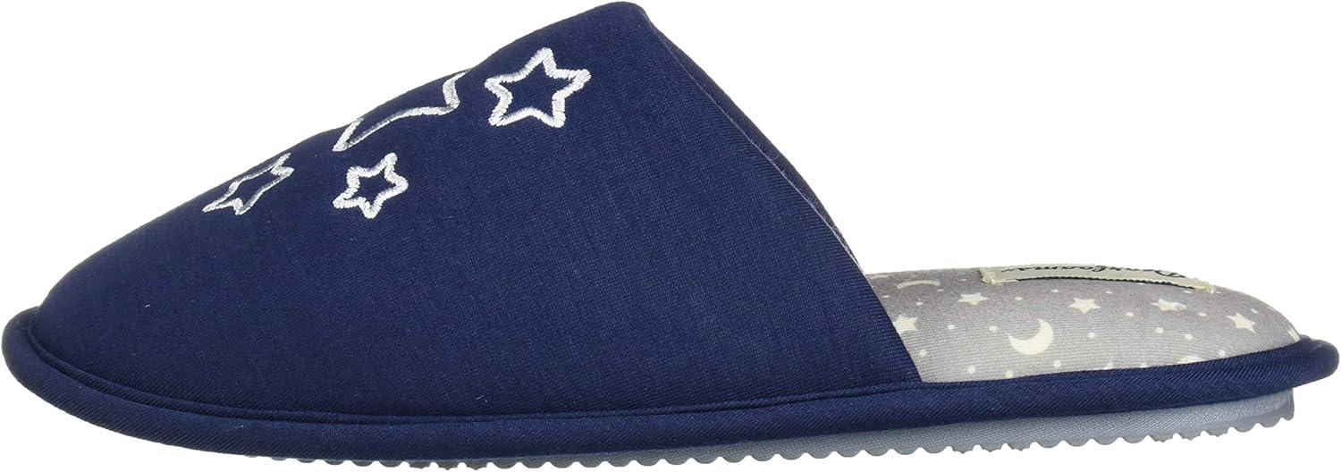 imageDearfoams Womens Novelty Pile Scuff with Eye Mask SlipperFive More Minutes
