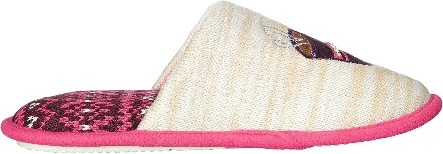 imageDearfoams Womens Novelty Pile Scuff with Eye Mask SlipperOatmeal Heather