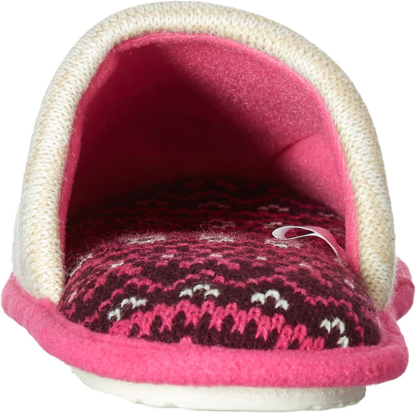 imageDearfoams Womens Novelty Pile Scuff with Eye Mask SlipperOatmeal Heather
