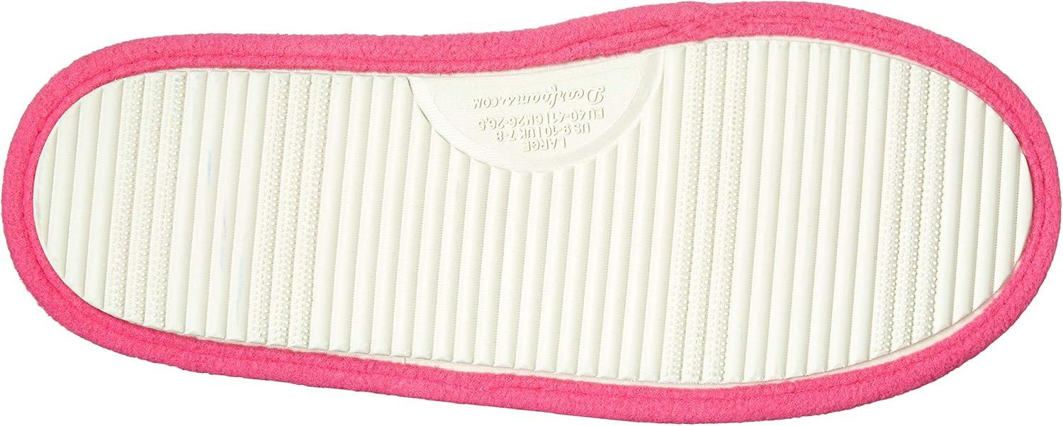 imageDearfoams Womens Novelty Pile Scuff with Eye Mask SlipperOatmeal Heather