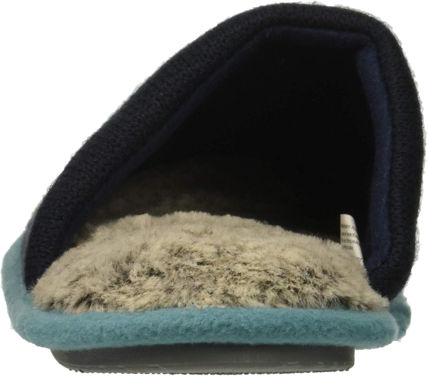 imageDearfoams Womens Novelty Pile Scuff with Eye Mask SlipperPeacoat