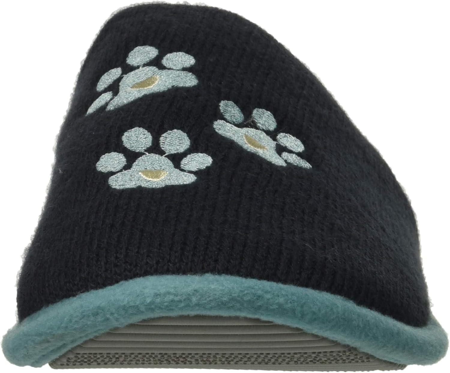imageDearfoams Womens Novelty Pile Scuff with Eye Mask SlipperPeacoat