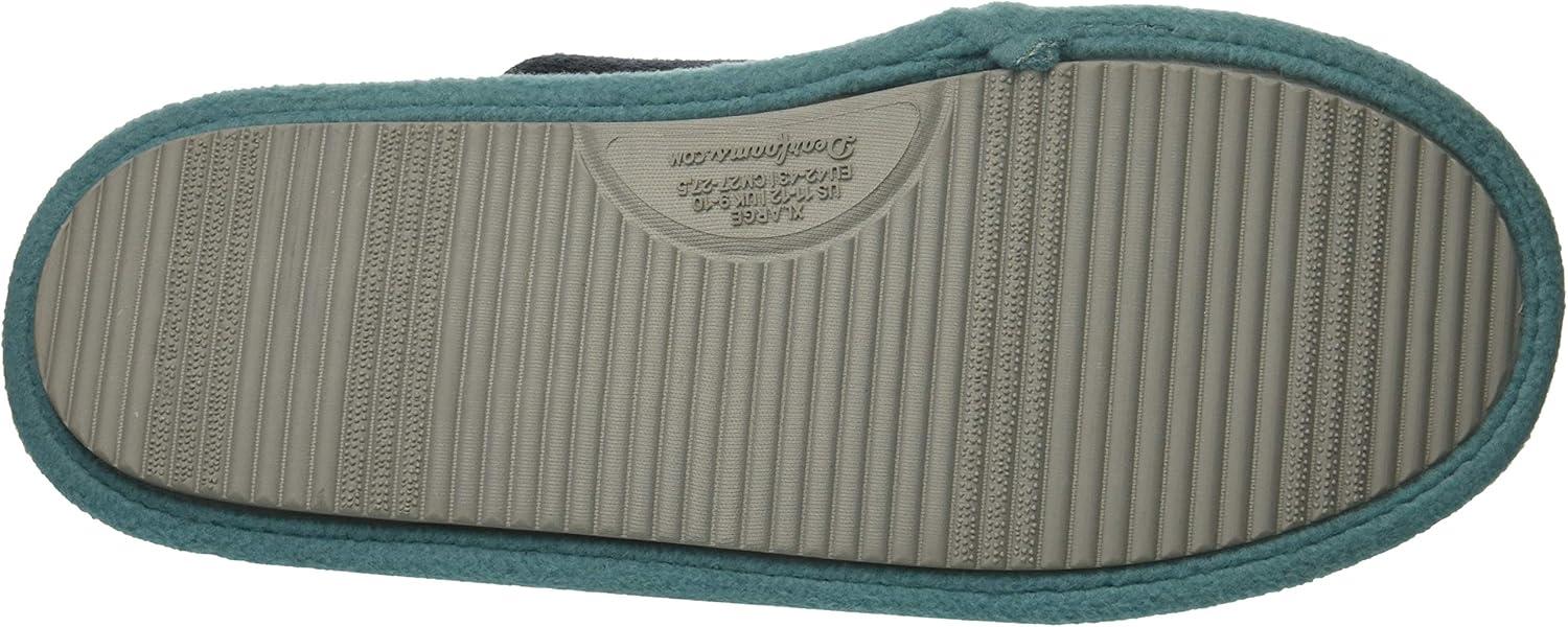 imageDearfoams Womens Novelty Pile Scuff with Eye Mask SlipperPeacoat