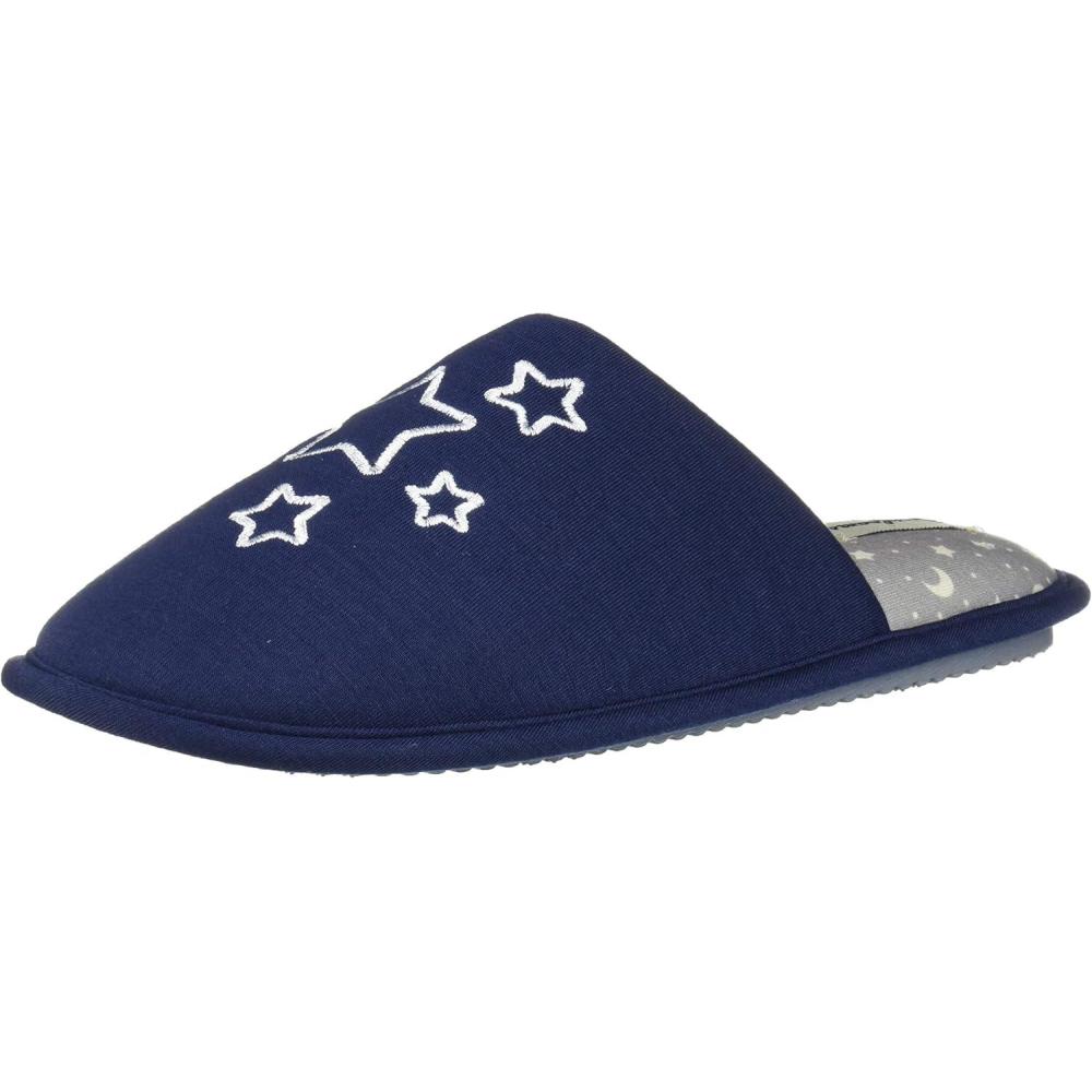 imageDearfoams Womens Novelty Pile Scuff with Eye Mask SlipperFive More Minutes
