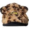 Dearfoams Women’s Novelty Pile Scuff with Eye Mask Slipper(Leopard)