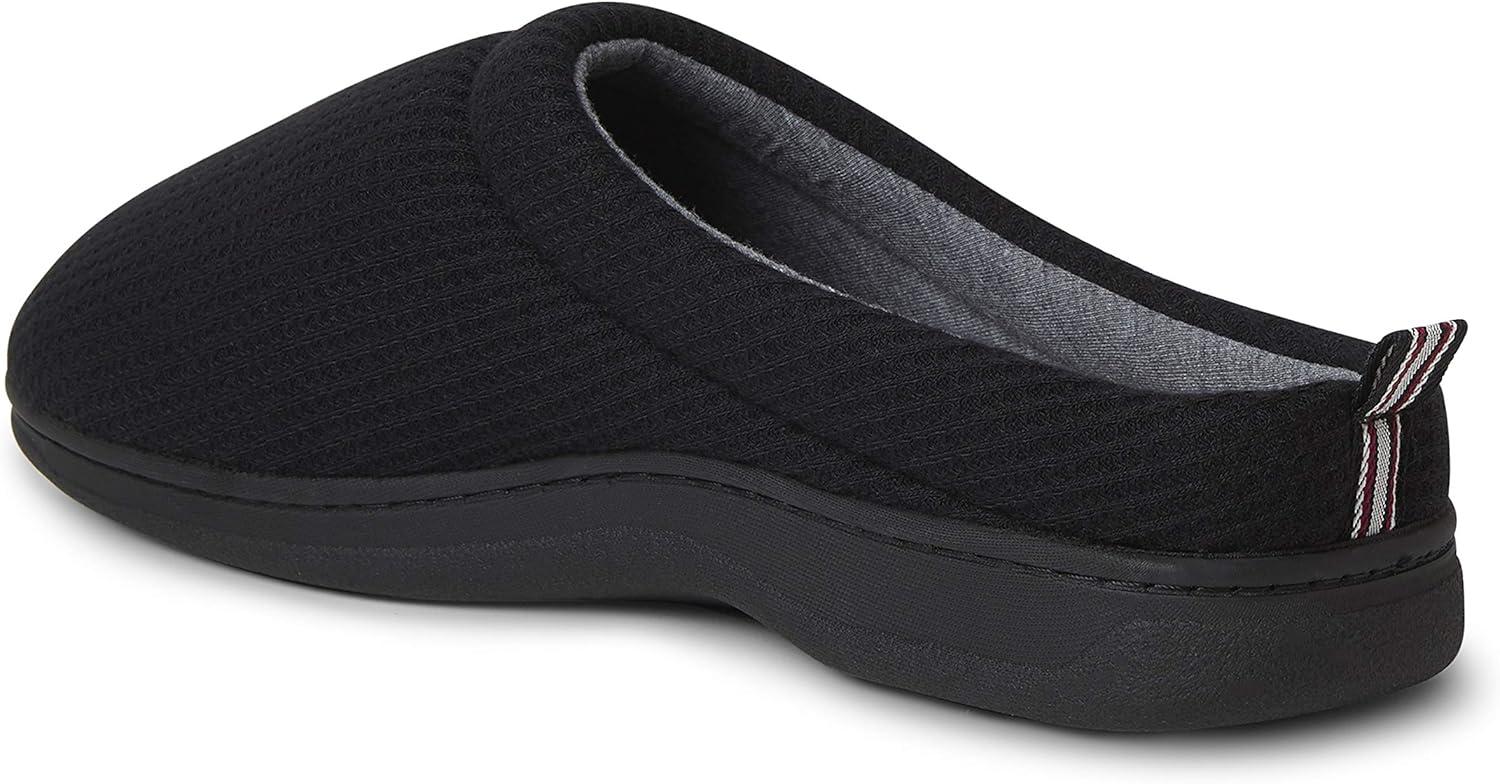 imageDearfoams Womens Nathan Waffle Knit Clog SlipperBlack