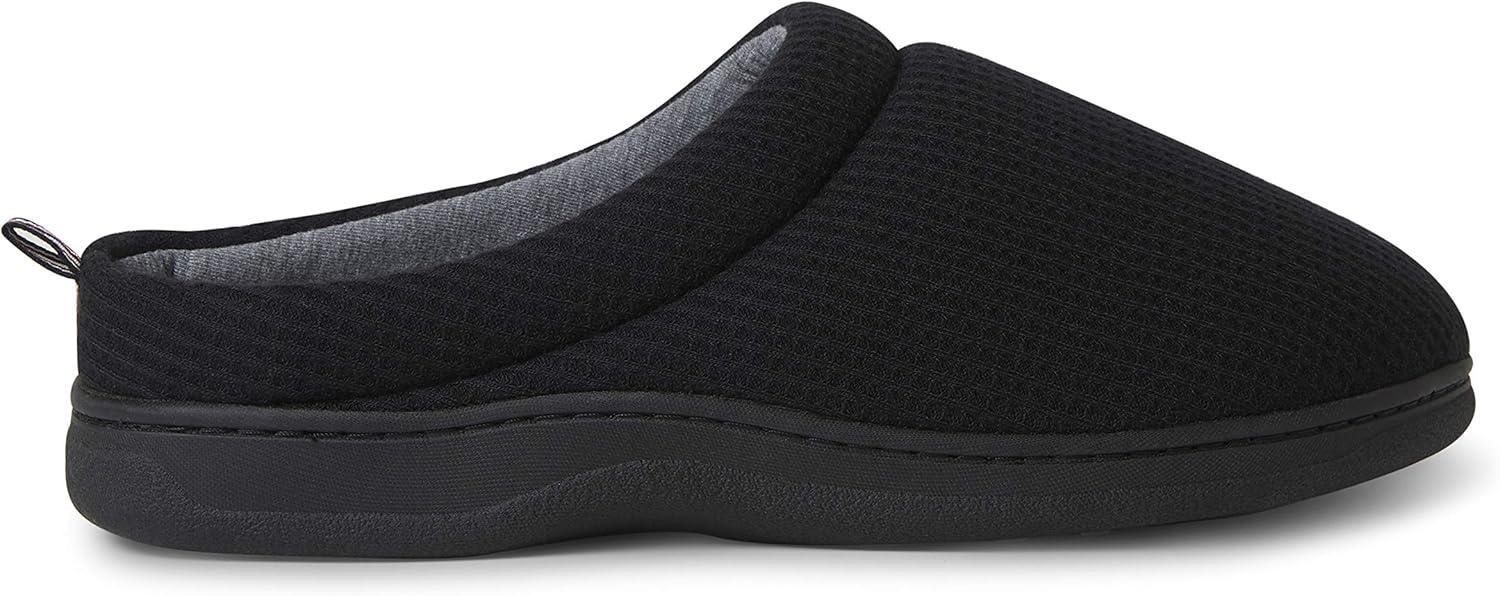 imageDearfoams Womens Nathan Waffle Knit Clog SlipperBlack