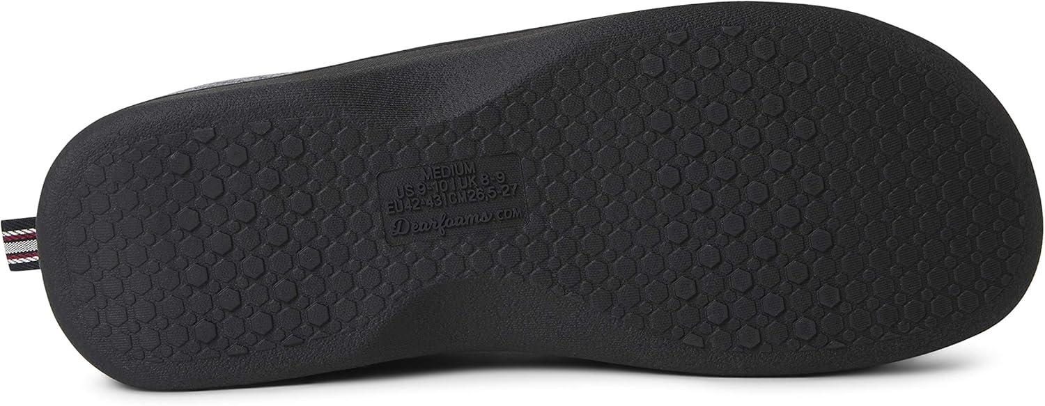 imageDearfoams Womens Nathan Waffle Knit Clog SlipperDark Heather Grey