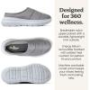 Dearfoams Mens Lightweight Quilted Puffy Nylon Energy Return Ontario Slip on Mule(Medium Grey)