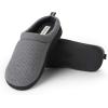 Dearfoams Women’s Nathan Waffle Knit Clog Slipper(Dark Heather Grey)