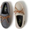 Dearfoams Women’s Wilmington Memory Foam Moccasin Slippers(Grey Heather Wool)