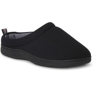 Dearfoams Women’s Nathan Waffle Knit Clog Slipper(Black)