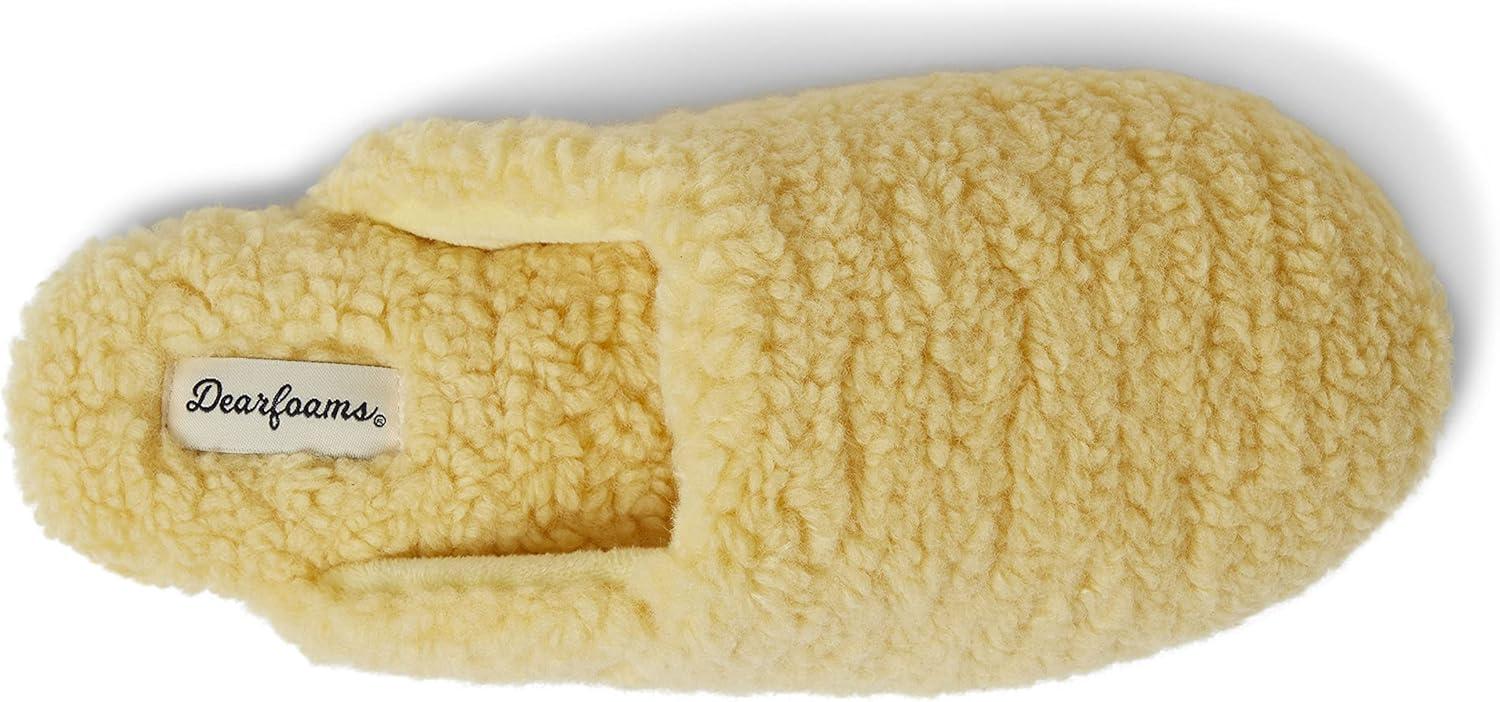 imageDearfoams Womens Maya Teddy Scuff SlipperSunshine