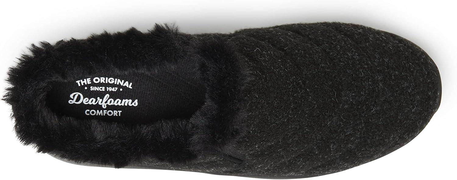 imageDearfoams Womens Original Comfort Amaya Wedge ClogBlack