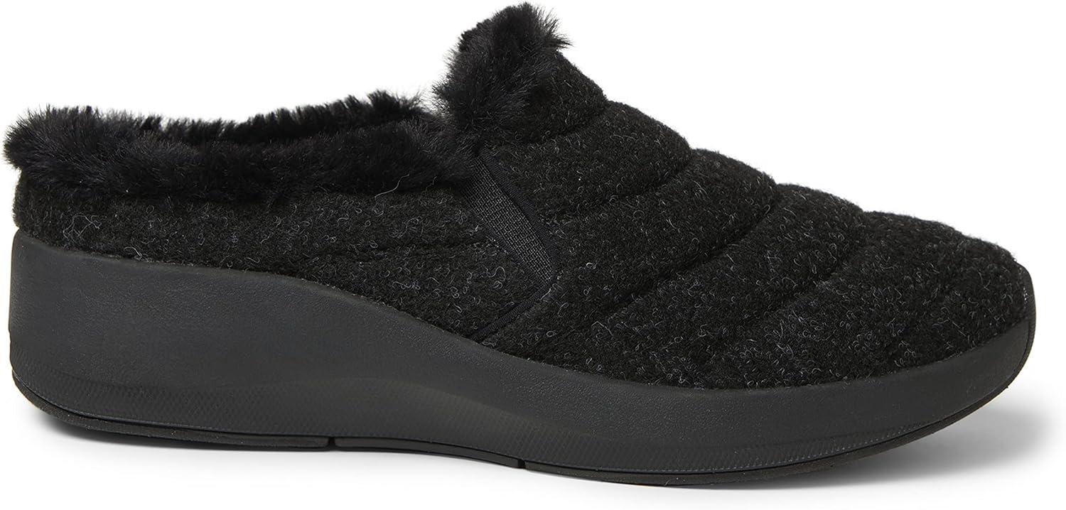 imageDearfoams Womens Original Comfort Amaya Wedge ClogBlack
