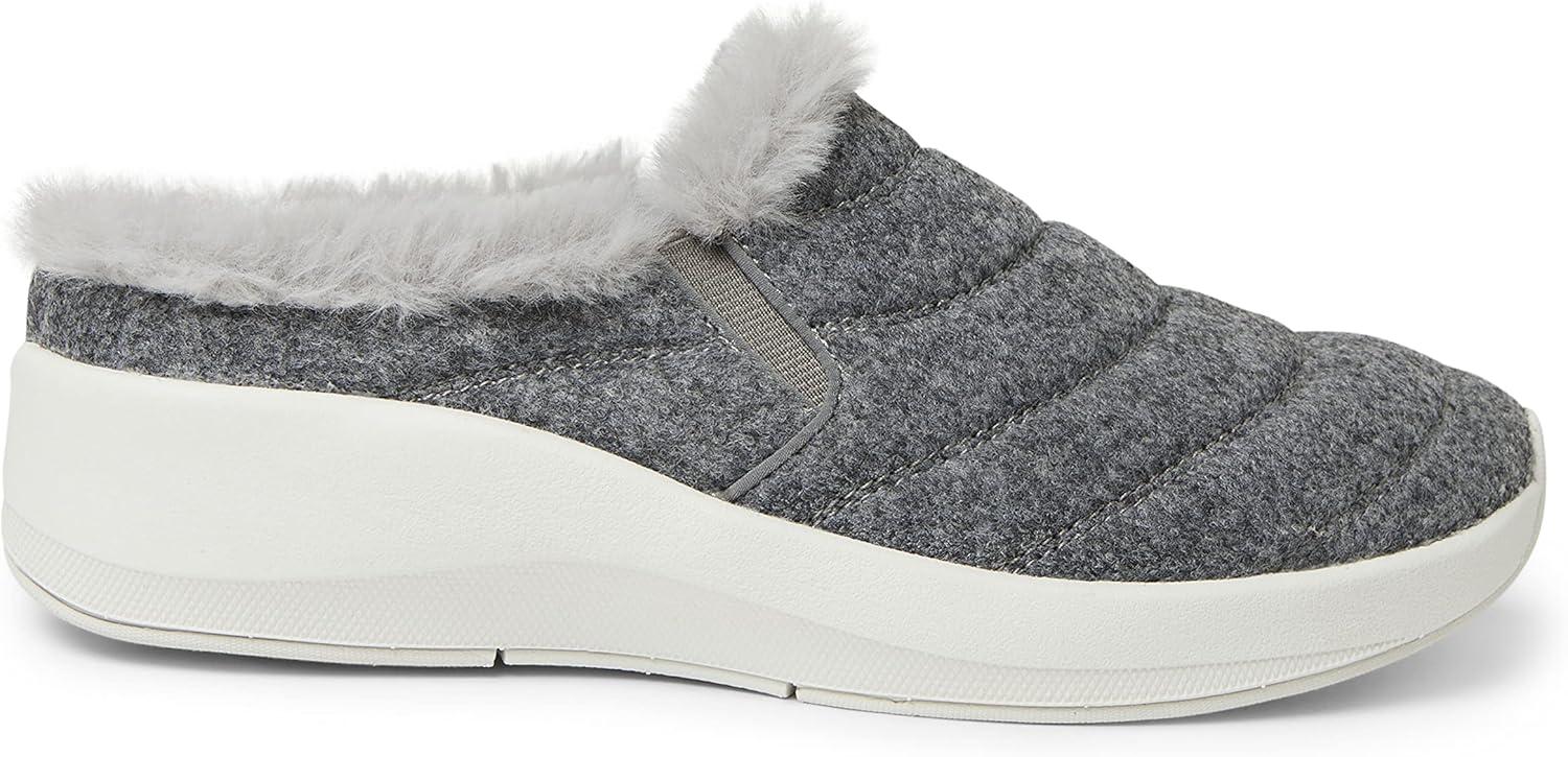 imageDearfoams Womens Original Comfort Amaya Wedge ClogGrey