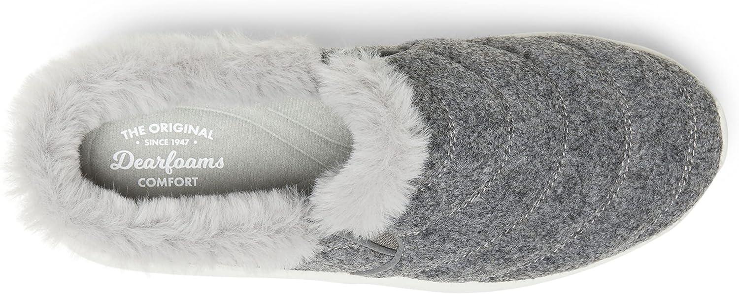 imageDearfoams Womens Original Comfort Amaya Wedge ClogGrey