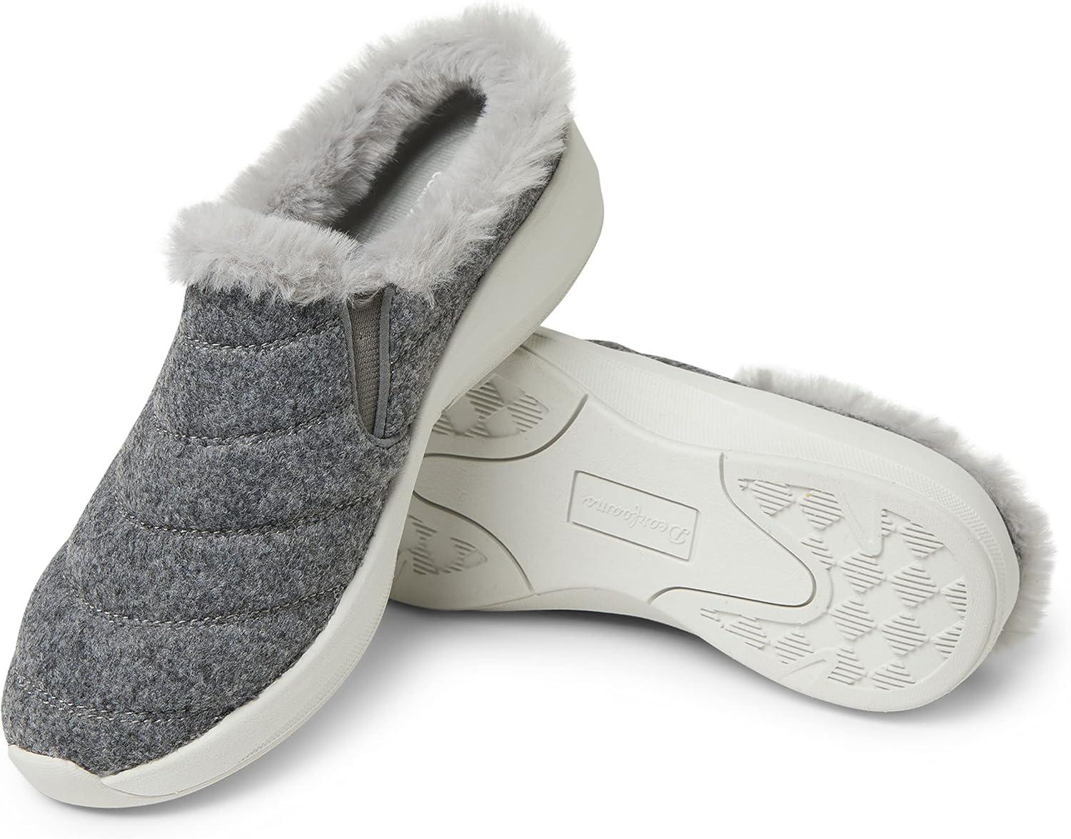 imageDearfoams Womens Original Comfort Amaya Wedge ClogGrey