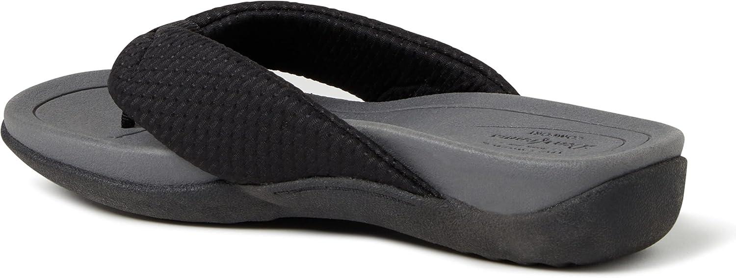 imageDearfoams womens Original Comfort Olivia Thong Flip Flop Sandal With Arch SupportBlack