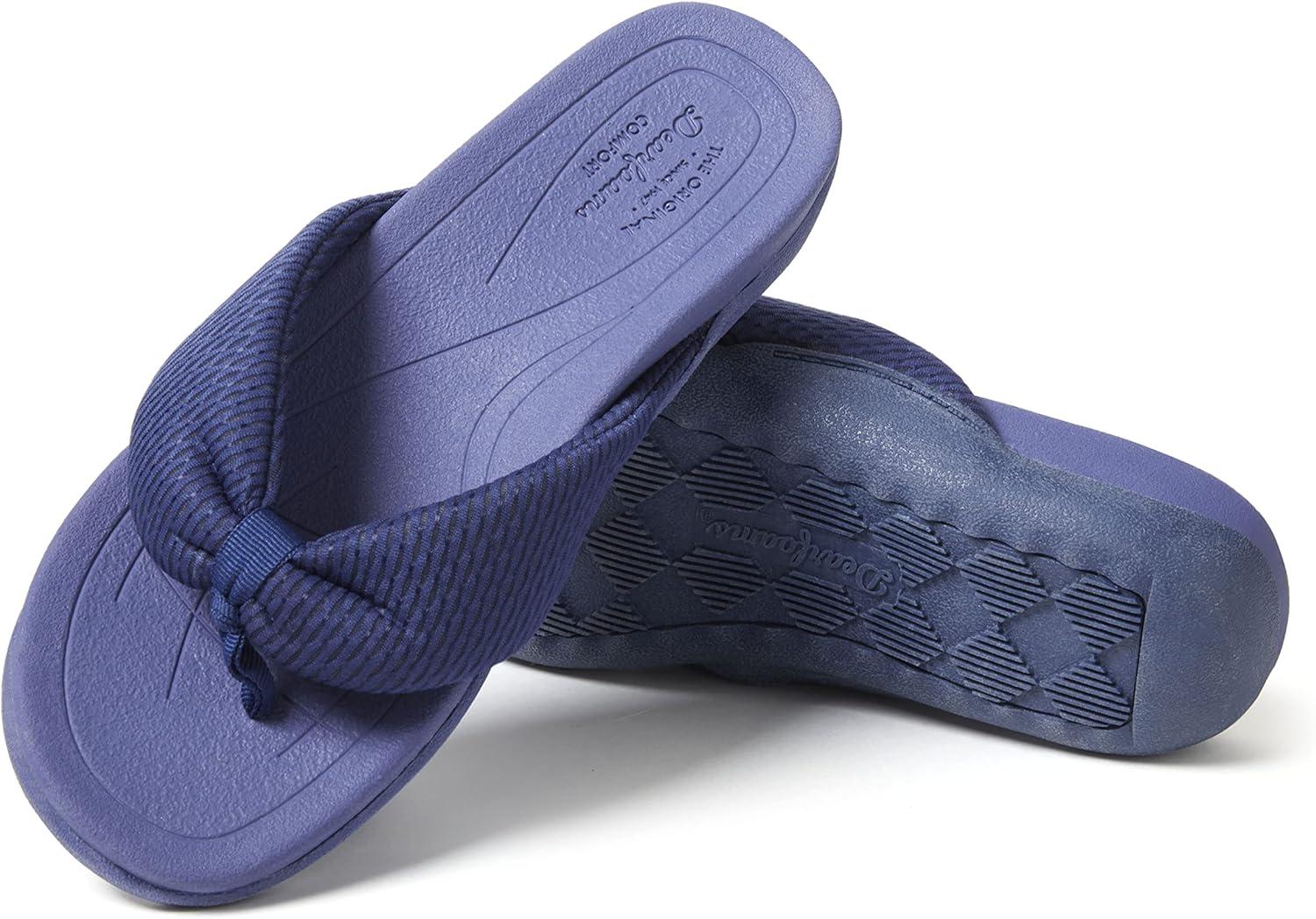 imageDearfoams womens Original Comfort Olivia Thong Flip Flop Sandal With Arch SupportIndigo