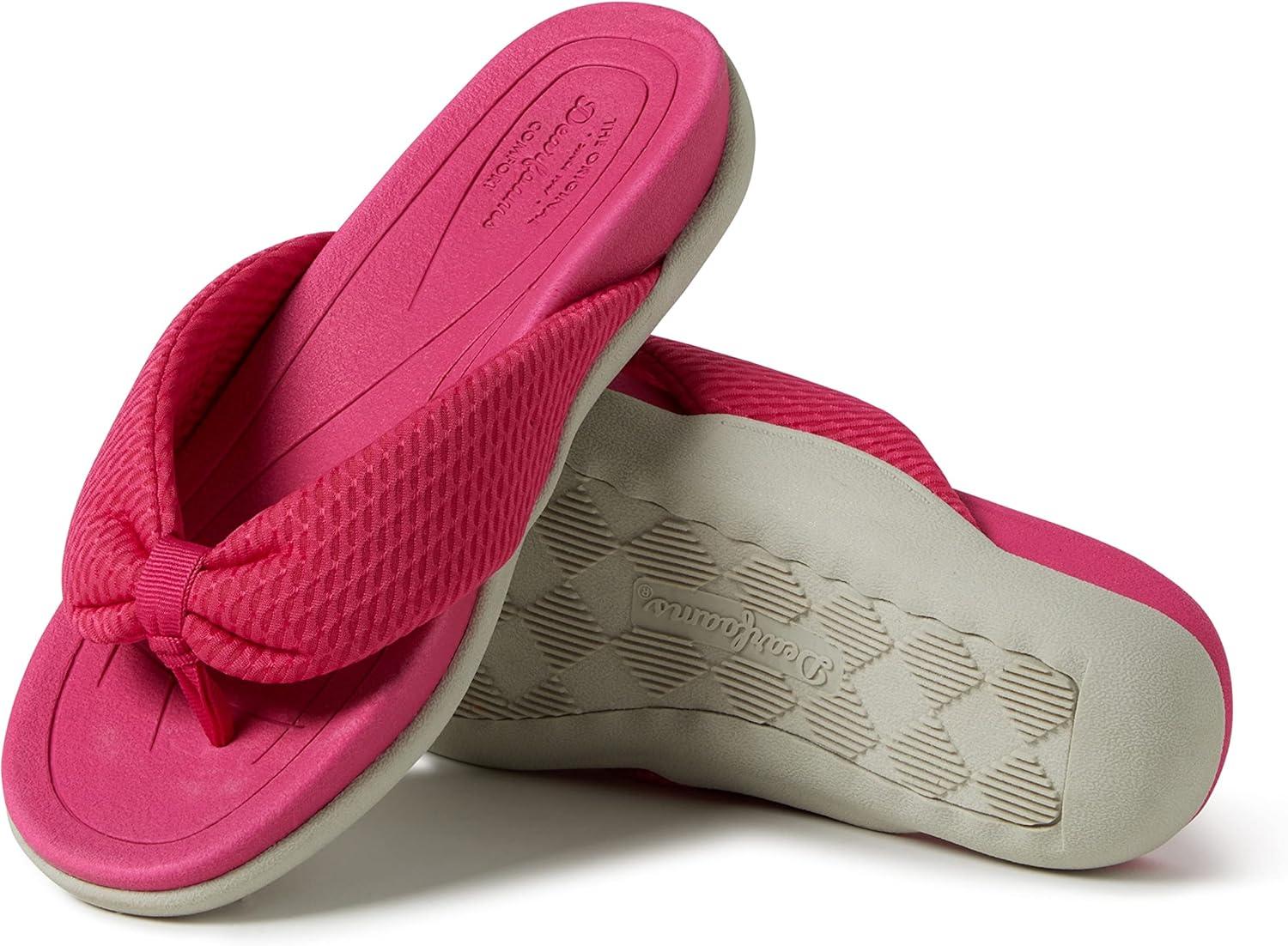 imageDearfoams womens Original Comfort Olivia Thong Flip Flop Sandal With Arch SupportPink