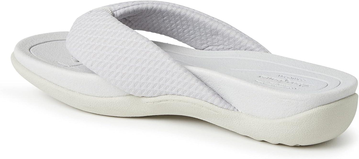 imageDearfoams womens Original Comfort Olivia Thong Flip Flop Sandal With Arch SupportSilver